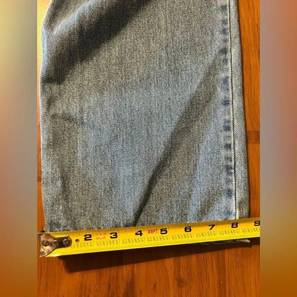 Men's Levi's 550 Relaxed Fit Straight Jeans Light Blue 42x34 Casual Work Cowboy
